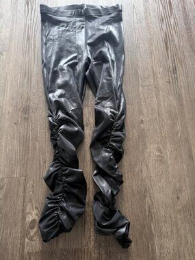 Blackmilk Wet Look High Waisted Ruched Leggings
